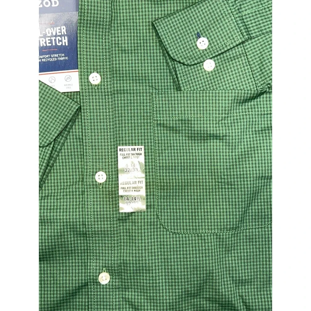 Izod All-over Stretch LS Regular Fit Shirt Men's Size‎ (14-14.5 32/33 Small) NWT - Picture 3 of 14